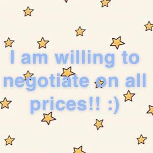 prices are negotiable!!